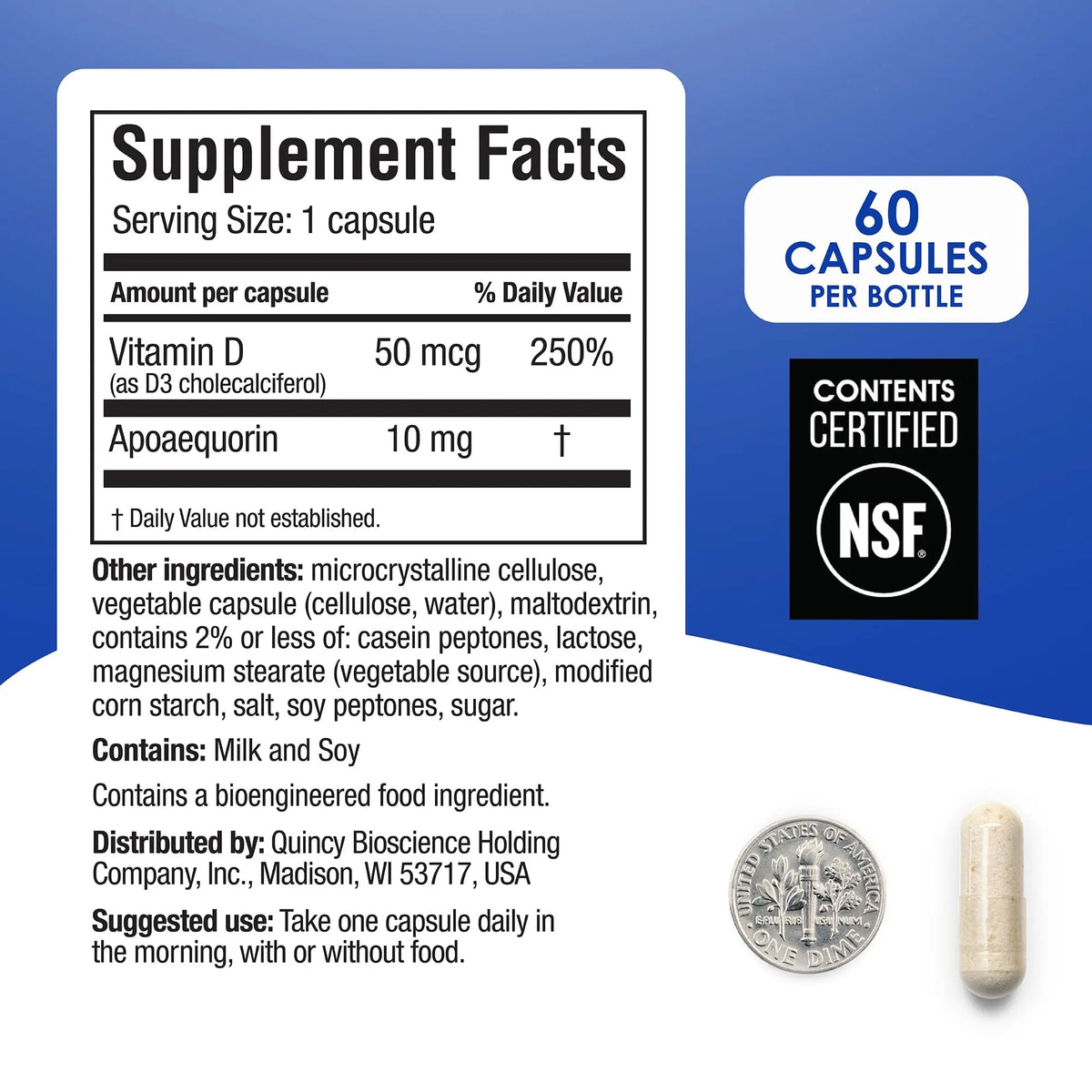 Prevagen Regular Strength 60 Capsules | Apoaequorin + Vitamin D3 | 7-Day Pill Minder BritishVita | Premium UK Vitamins & Wellness Supplements