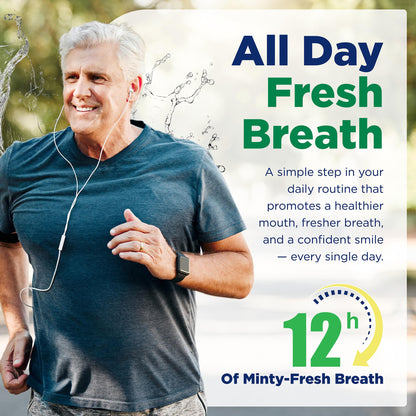 Prevention Daily Care Alcohol-Free Mouthwash – Hydrogen Peroxide Whitening, Fresh Mint, 16 oz (12 Pack)