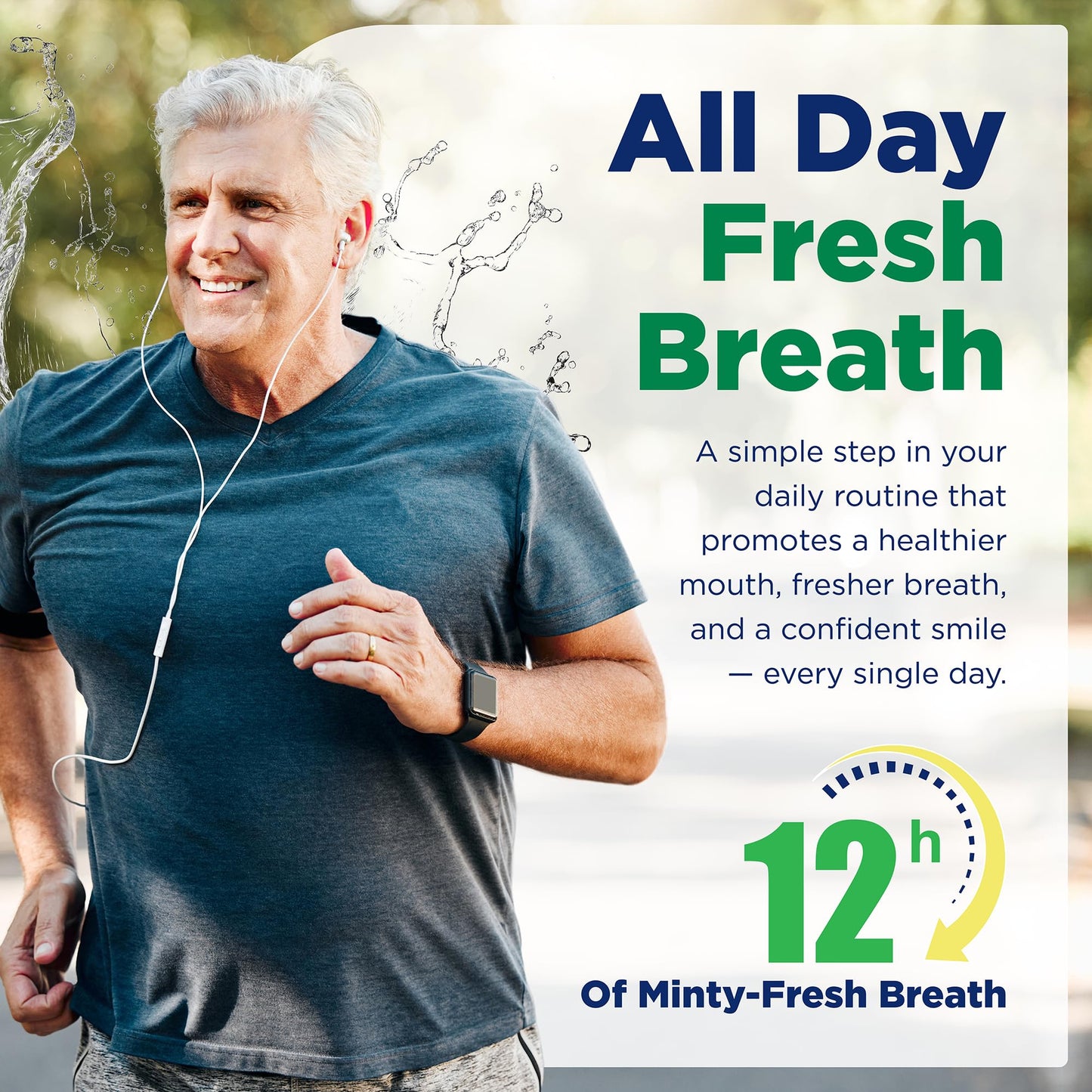 Prevention Daily Care Alcohol-Free Mouthwash with Hydrogen Peroxide – Mint Fresh Breath, Fluoride-Free, 16 oz