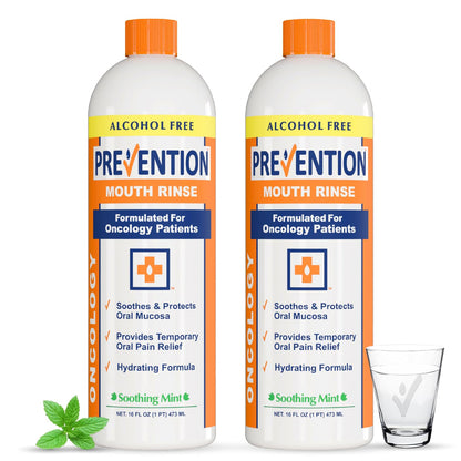 Prevention Oncology Alcohol-Free Mouthwash 16 oz (2-Pack) – Soothing, Gentle & Moisturizing