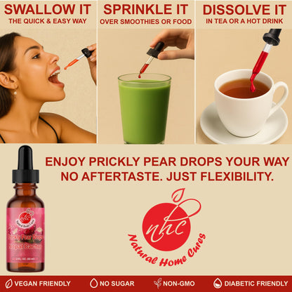 Prickly Pear Nopal Cactus Liquid Drops – Plant-Based Extract 2 oz