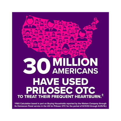 Prilosec OTC 20 mg Omeprazole – 42 Tablets for Frequent Heartburn Relief | Proton Pump Inhibitor