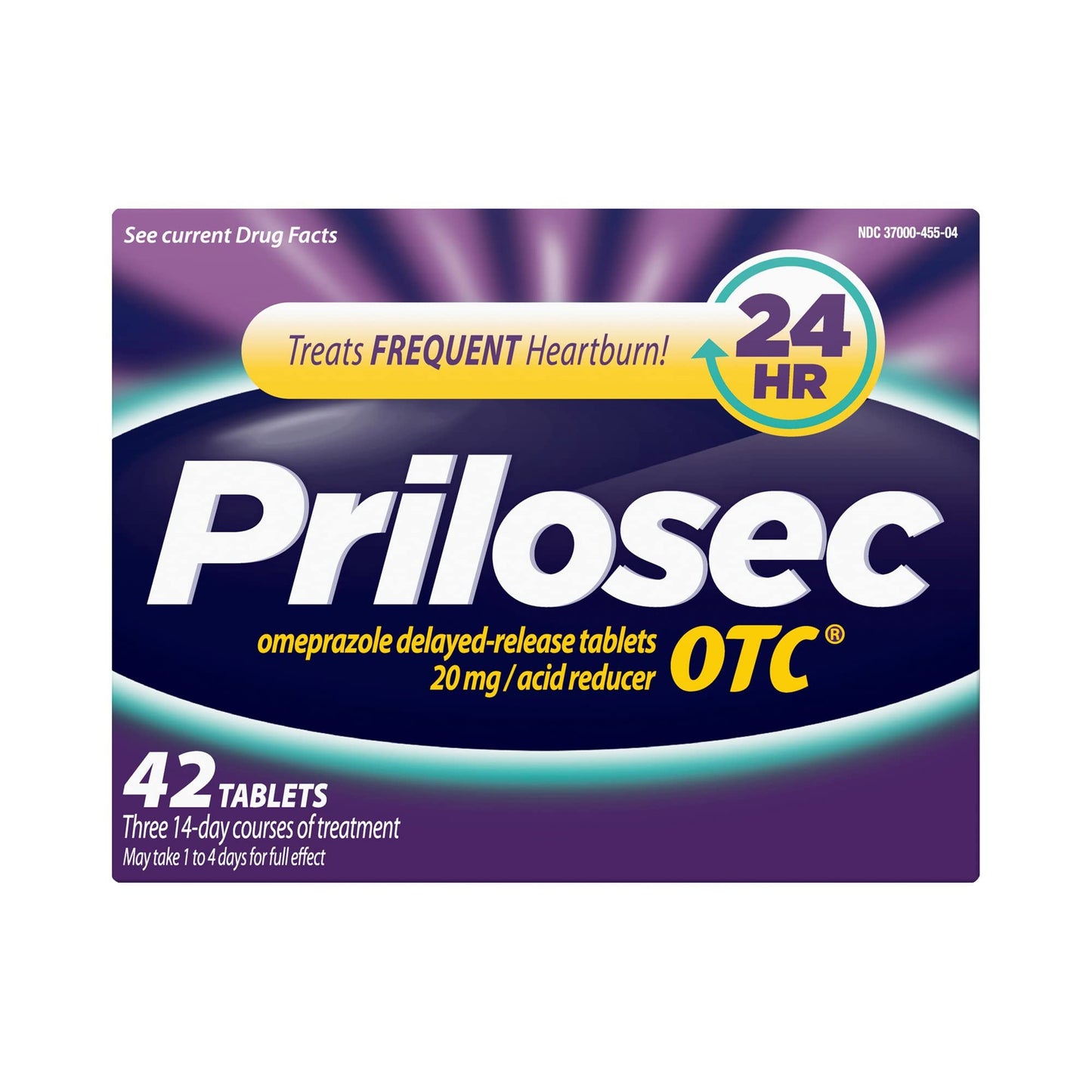 Prilosec OTC 20 mg Omeprazole – 42 Tablets for Frequent Heartburn Relief | Proton Pump Inhibitor