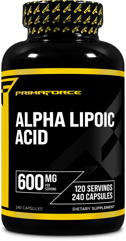Primaforce Alpha Lipoic Acid 600mg – 240 Capsules, 120 Servings