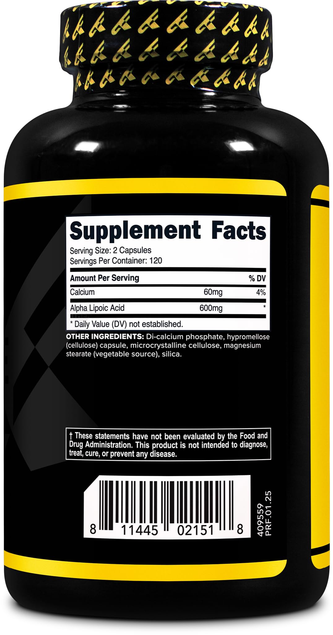 Primaforce Alpha Lipoic Acid 600mg – 240 Capsules, 120 Servings