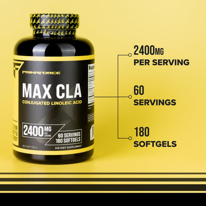 Primaforce CLA 2400 mg per Serving – 180 Softgels, Non-Stim, GMO & Gluten Free
