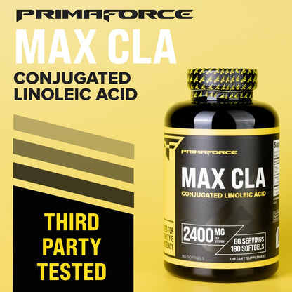Primaforce CLA 2400 mg per Serving – 180 Softgels, Non-Stim, GMO & Gluten Free