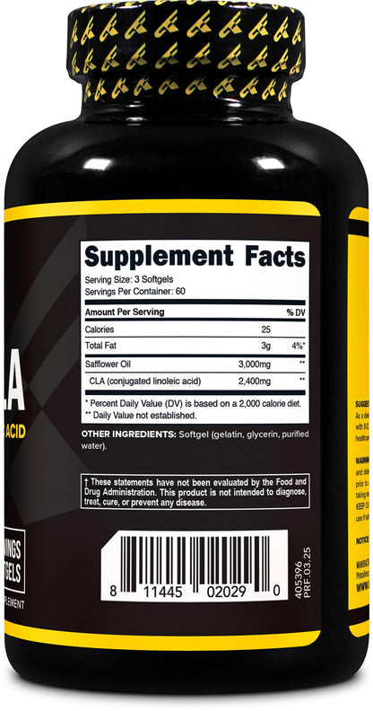 Primaforce CLA 2400 mg per Serving – 180 Softgels, Non-Stim, GMO & Gluten Free