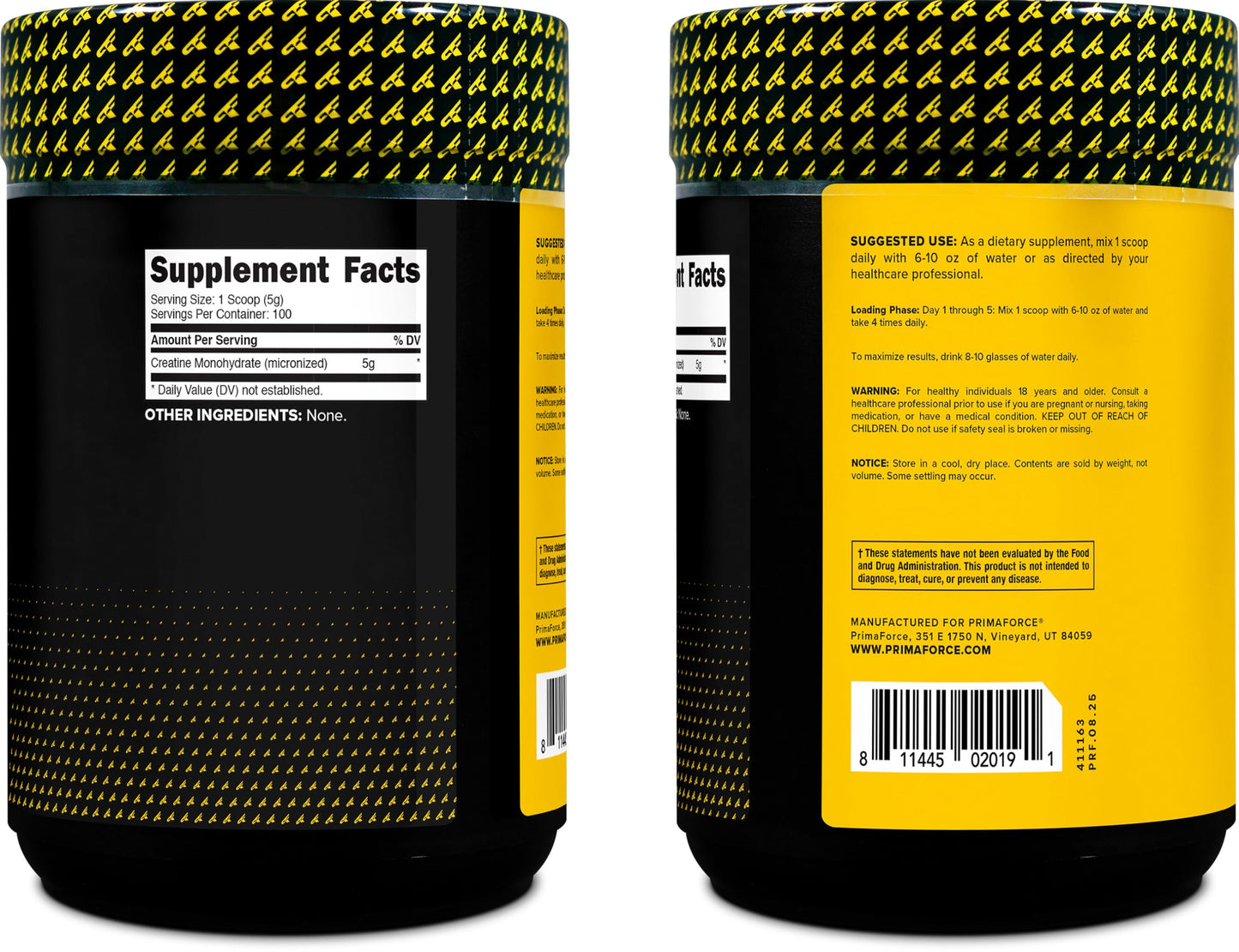Primaforce Micronized Creatine Monohydrate Powder 500 g (1.1 lb)