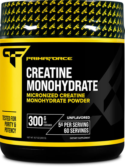 Primaforce Creatine Monohydrate Powder 300 Grams - Micronized, Gluten Free, Non-GMO