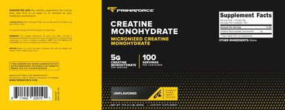Primaforce Micronized Creatine Monohydrate Powder 500 g (1.1 lb)
