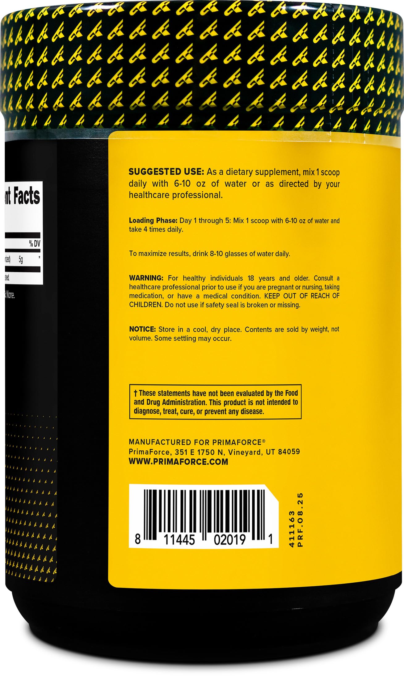 Primaforce Micronized Creatine Monohydrate Powder 500 g (1.1 lb)