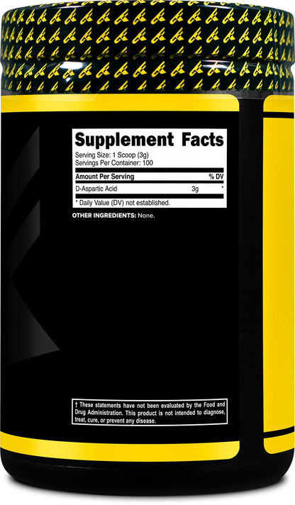 Primaforce D-Aspartic Acid 300 Grams (100 Servings) – Unflavored, Vegetarian, Non-GMO