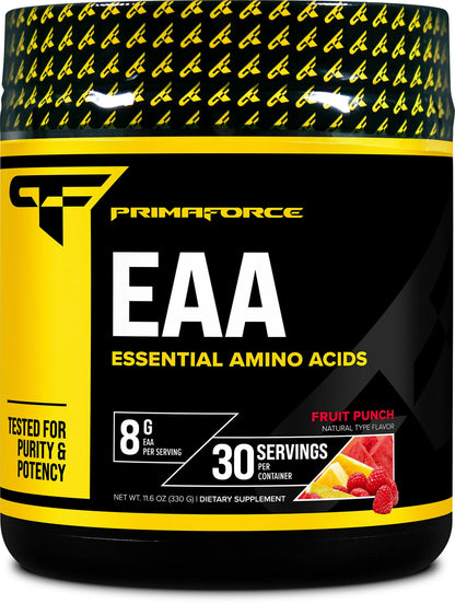 PrimaForce EAA Powder (30 Servings) - Fruit Punch Flavor | Essential Amino Acids for Workout & Recovery