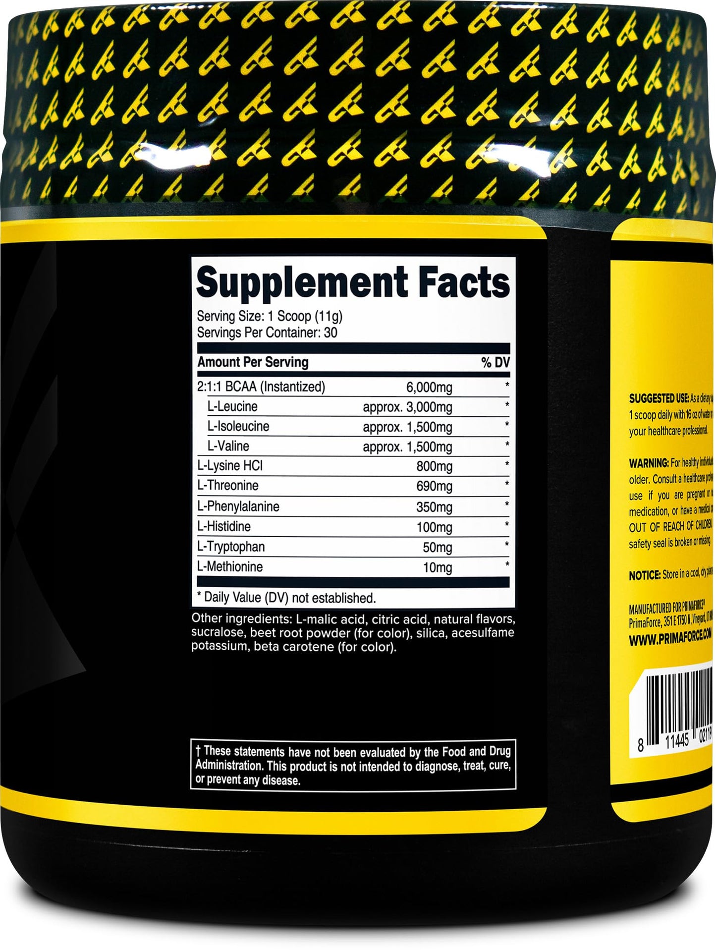 Primaforce EAA Powder (30 Servings, Tropical Punch) - Essential Amino Acids for Pre/Intra Workout and Recovery - Non-GMO and Gluten Free