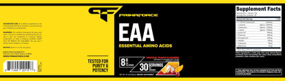 Primaforce EAA Powder (30 Servings, Tropical Punch) - Essential Amino Acids for Pre/Intra Workout and Recovery - Non-GMO and Gluten Free