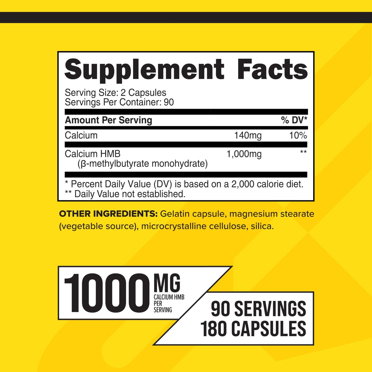 Primaforce HMB 1000mg – 180 Capsules | Gluten Free & Non-GMO