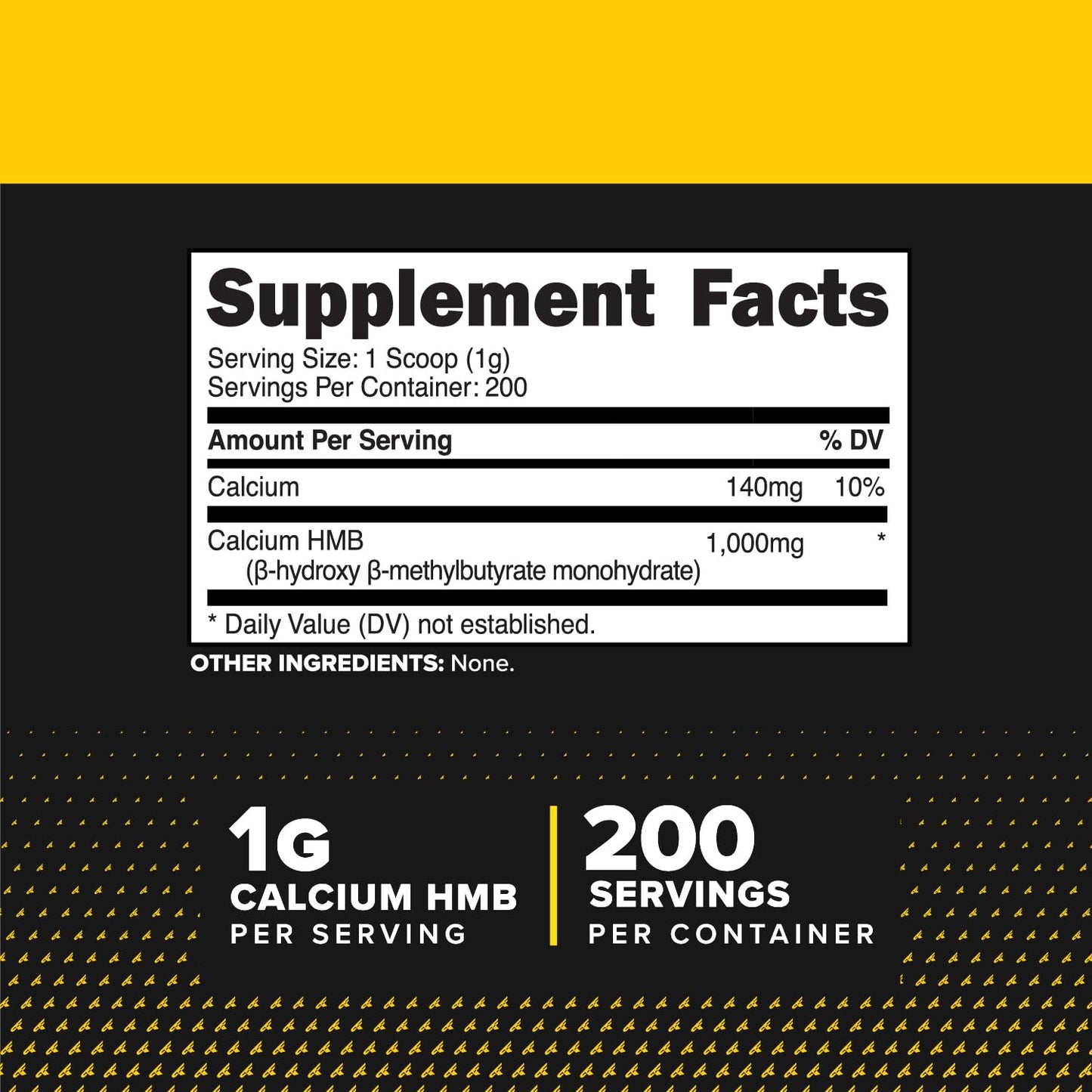 Primaforce HMB Supplement Powder 200g - Unflavored, Pure Calcium Beta-Hydroxy Beta-Methylbutrate