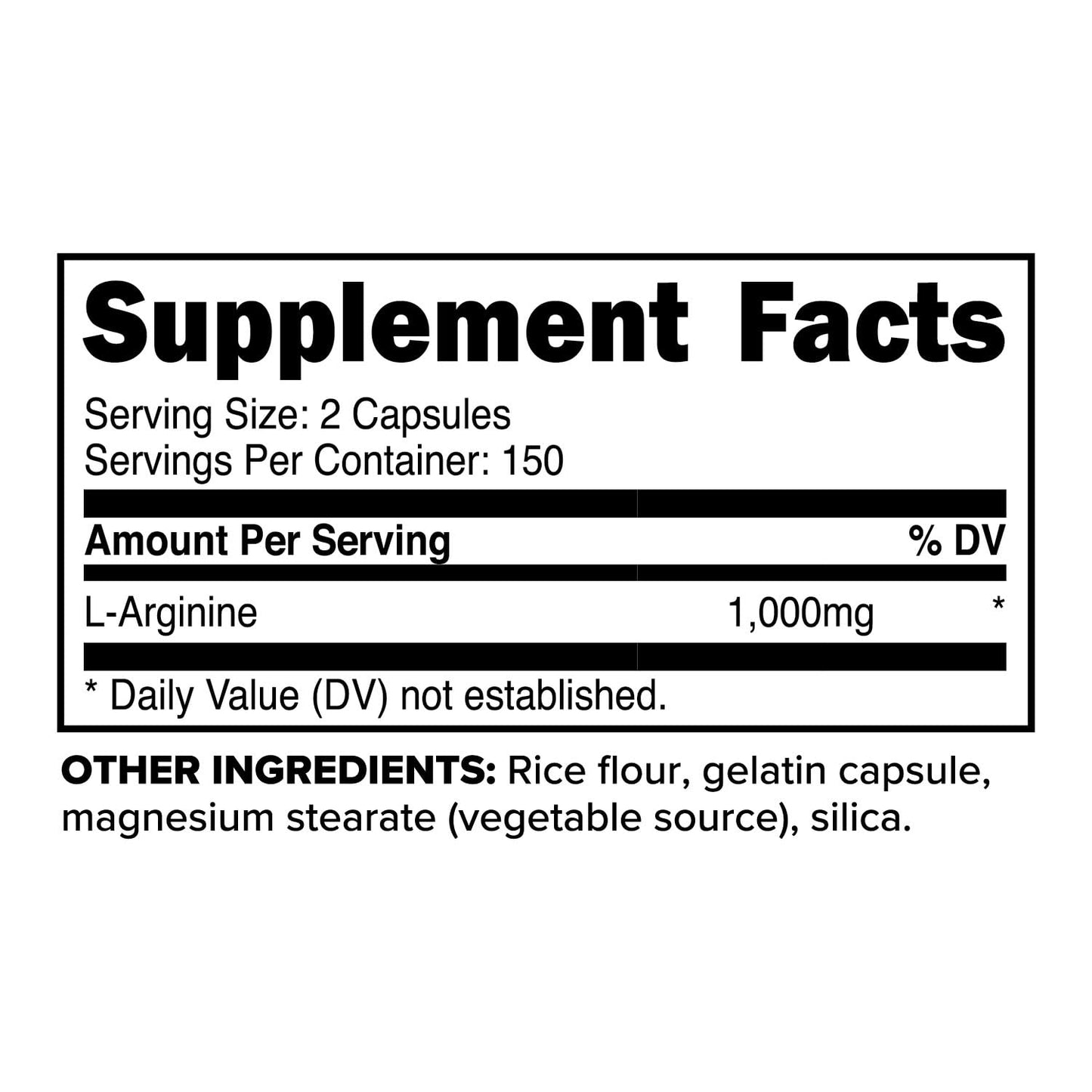 Primaforce L-Arginine 1000 mg – 300 Capsules, 150 Servings | Gluten Free, Non-GMO | Extra Strength Amino Acid