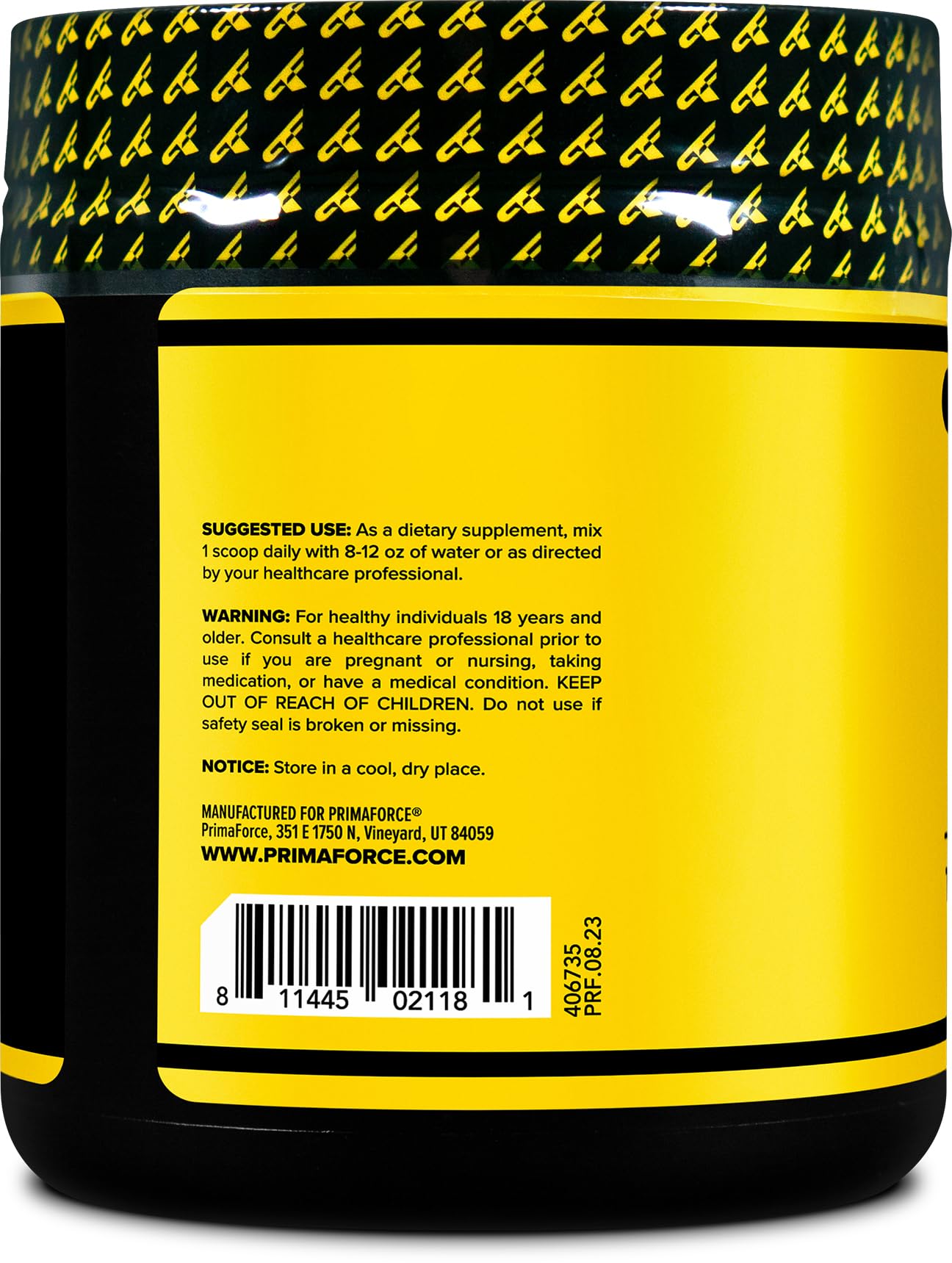 PrimaForce L-Arginine Complex Powder Peach Mango | 30 Servings | Premium Pre-Workout