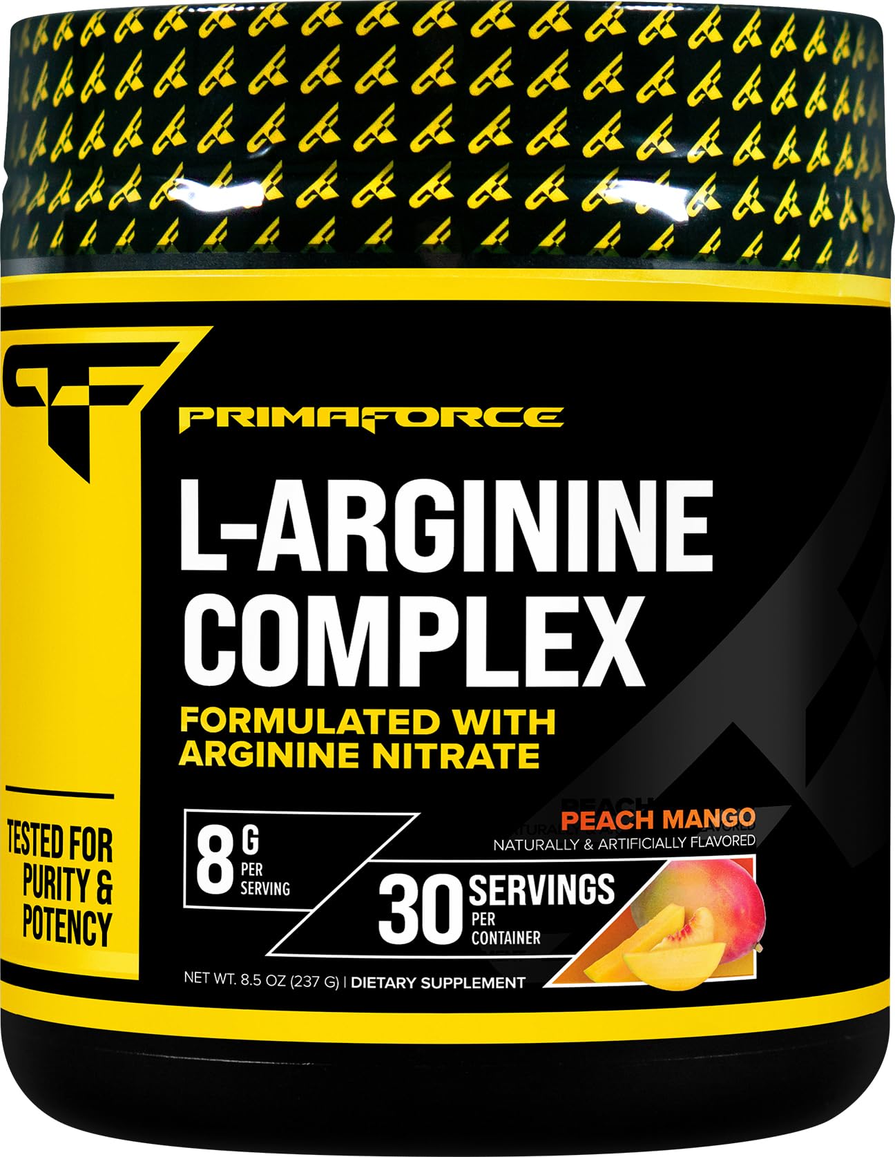 PrimaForce L-Arginine Complex Powder Peach Mango | 30 Servings | Premium Pre-Workout