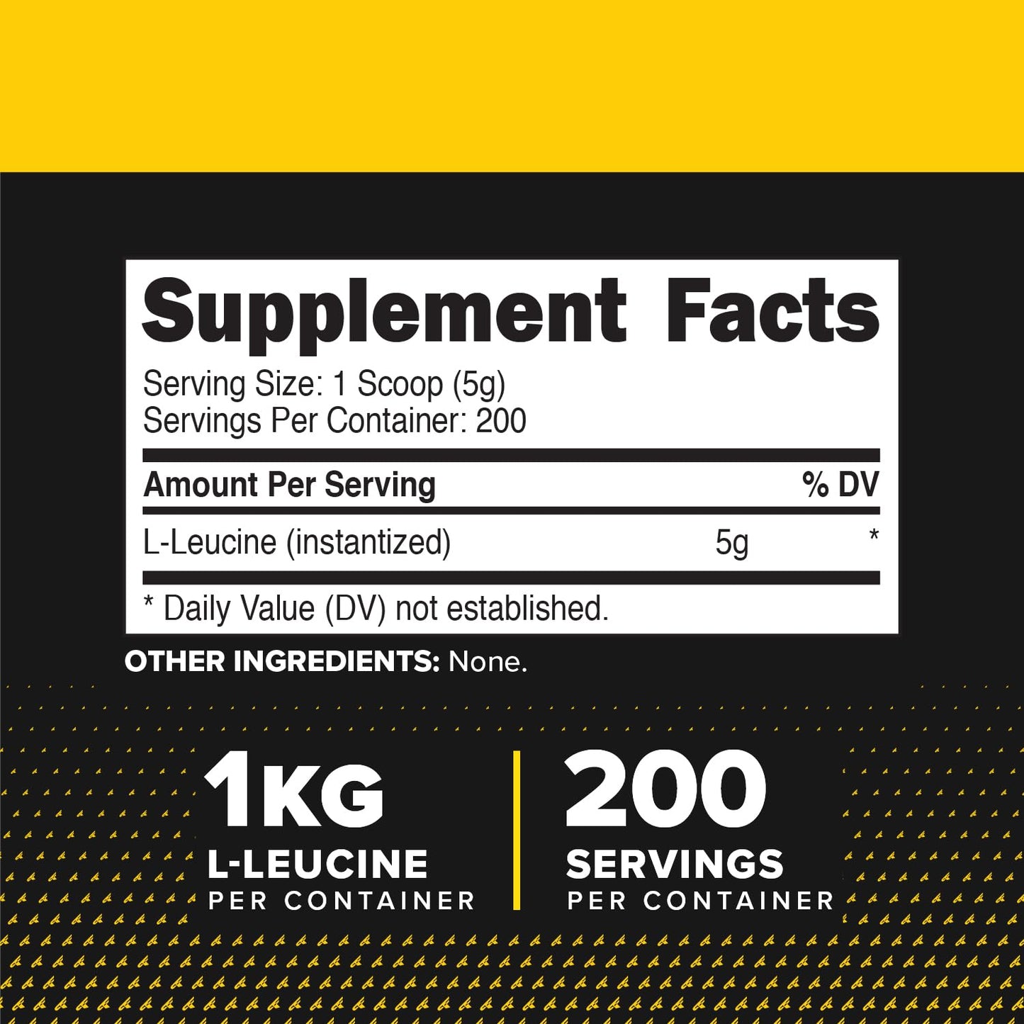 Primaforce L-Leucine Pure Powder 1 KG (2.2lbs) – Non-GMO, Gluten Free, 200 Servings