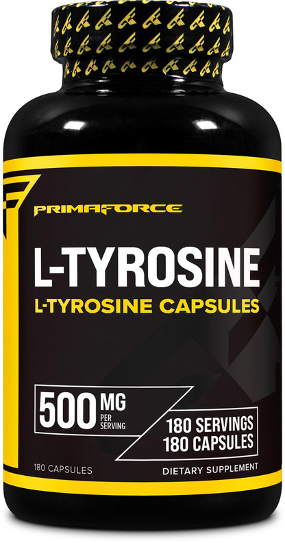 Primaforce L-Tyrosine Capsules | 180 Count, 500 mg per Serving
