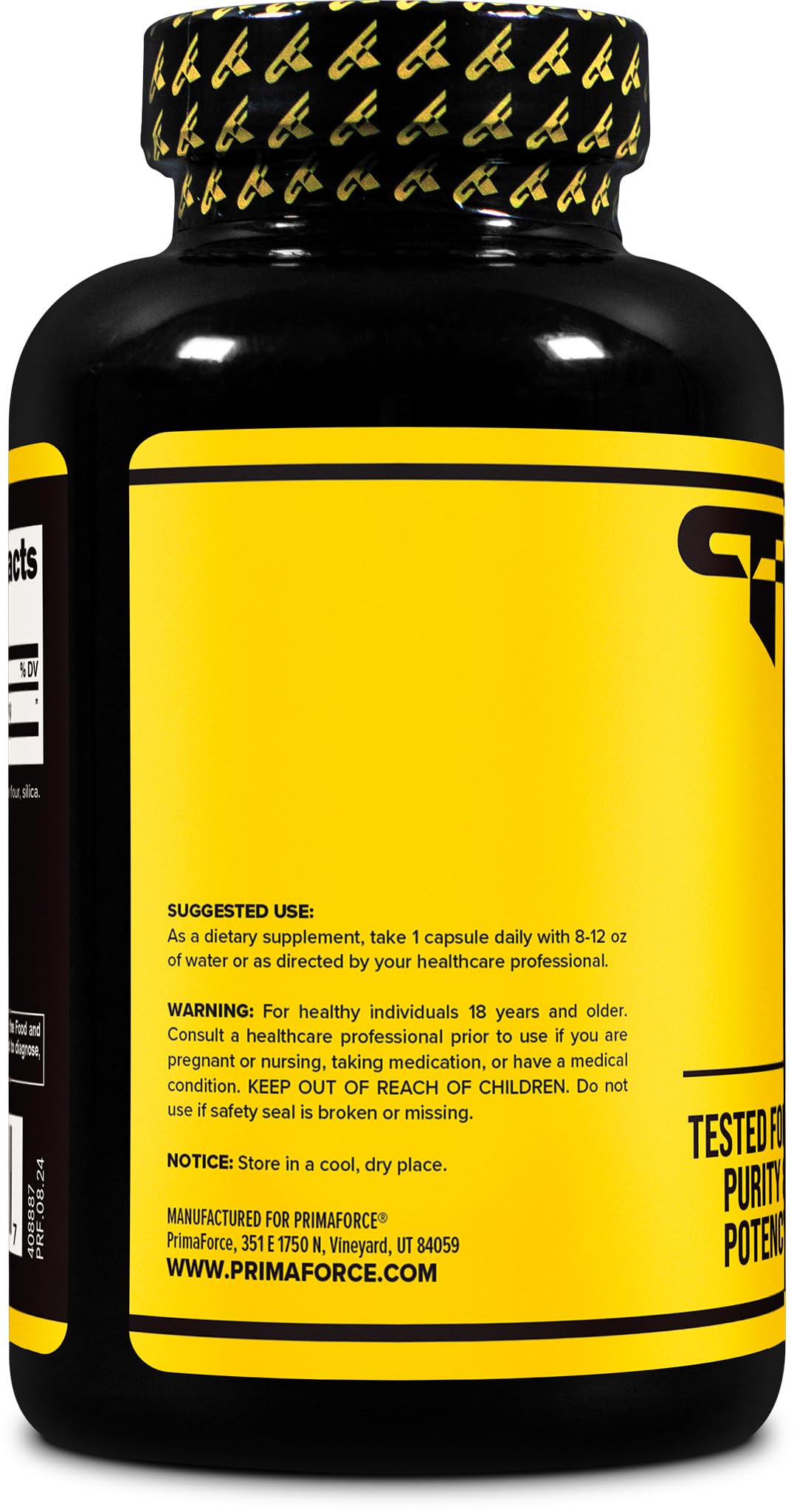 Primaforce L-Tyrosine Capsules | 180 Count, 500 mg per Serving