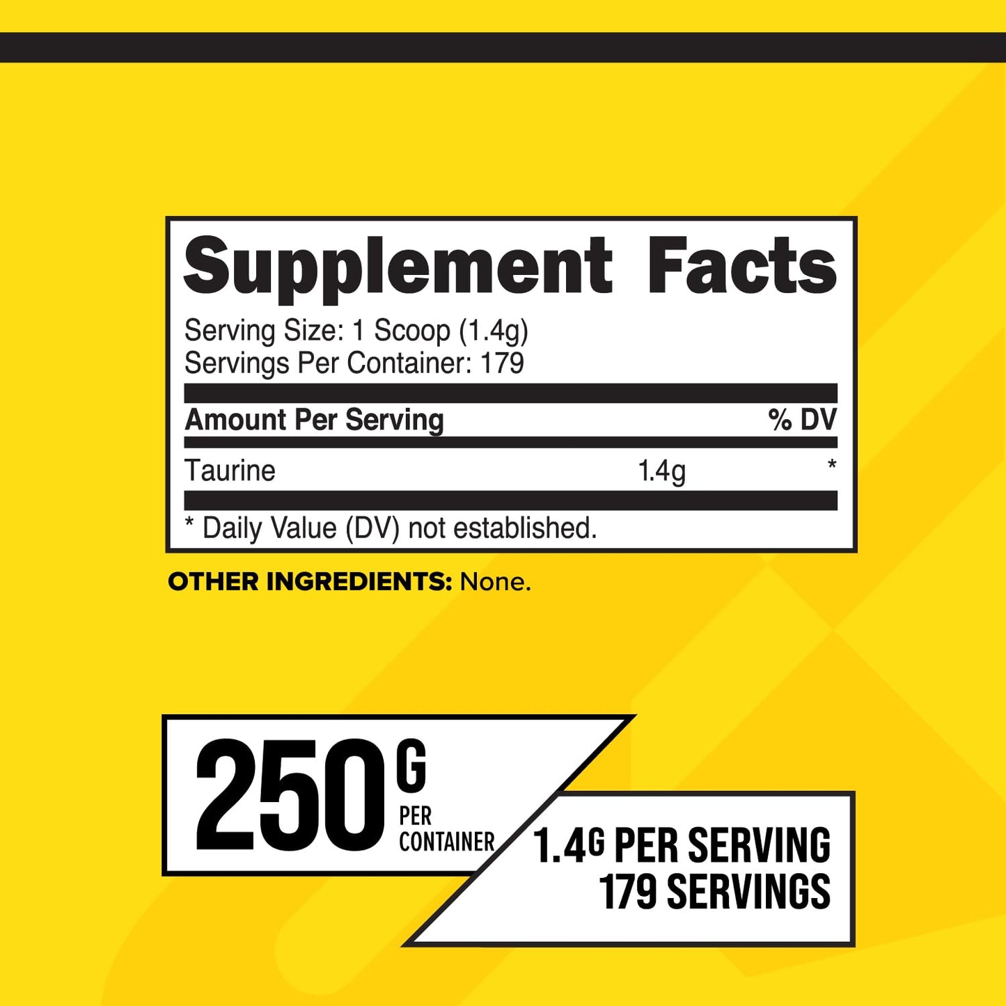 PrimaForce Taurine Powder 250g — Non-GMO & Gluten Free Supplement