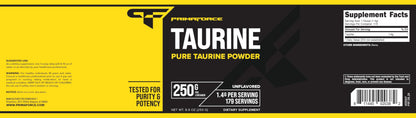 PrimaForce Taurine Powder 250g — Non-GMO & Gluten Free Supplement