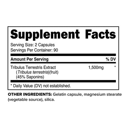 PrimaForce Tribulus Terrestris Extract Capsules - 180 Count, 1,500 mg/Serving