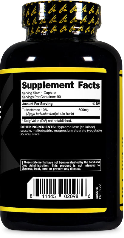 Primaforce Turkesterone 600mg, 90 Capsules – Non-GMO & Gluten Free