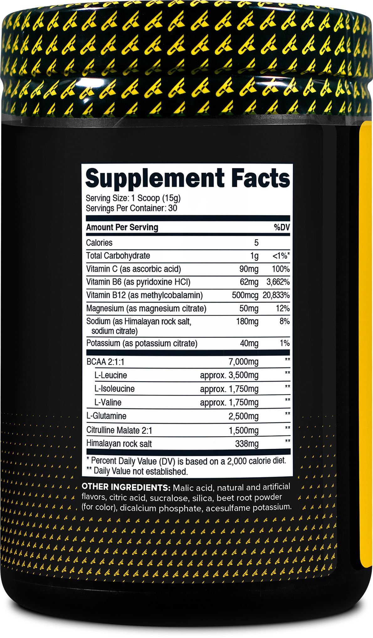 Primaforce BCAA Powder (Watermelon) - 7000MG BCAAs 2:1:1, 30 Servings