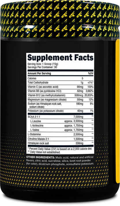 Primaforce BCAA Powder (Watermelon) - 7000MG BCAAs 2:1:1, 30 Servings