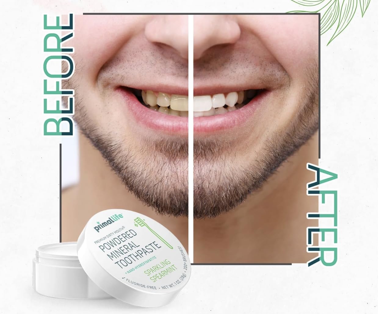 Primal Life Organics Dirty Mouth Gum Serum & Toothpowder – Spearmint, 1 oz