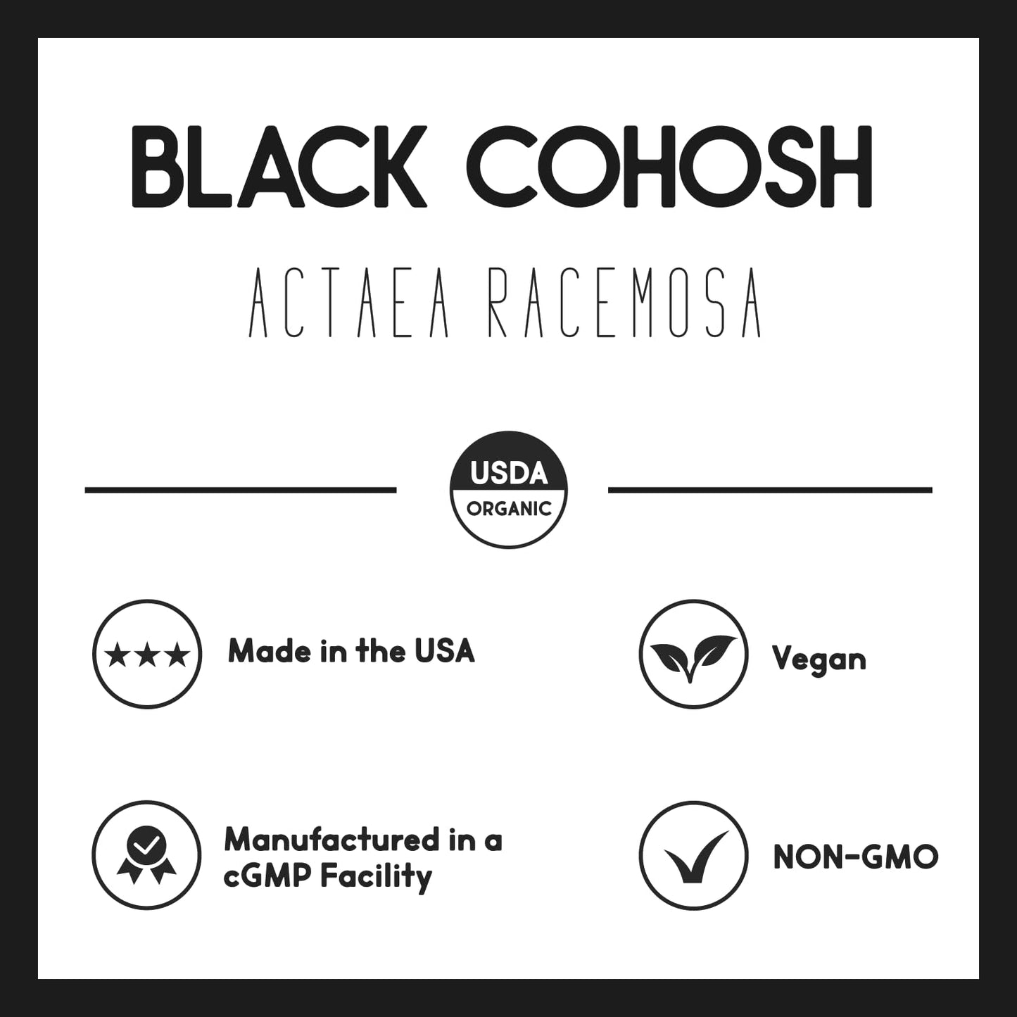 Primal Health Foods Organic Black Cohosh 1000 mg | Menopause & Sleep Support