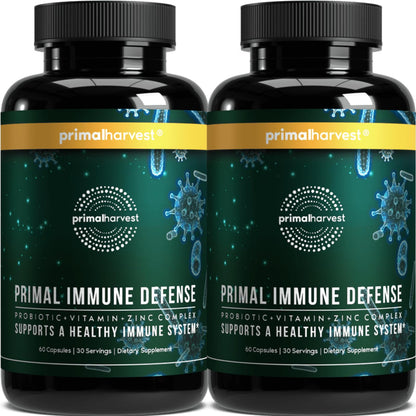 Primal Harvest Primal Immune Defense – 10-in-1 Immune Support (60 Capsules, 2-Pack)
