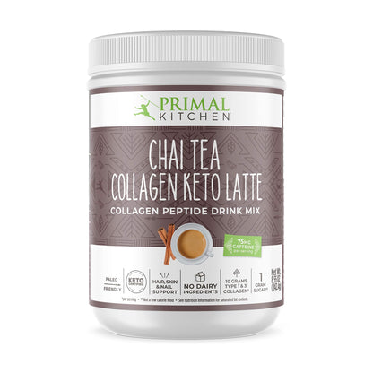 Primal Kitchen Chai Tea Collagen Keto Latte Powder - 11g Collagen per Serving | 8.55 oz