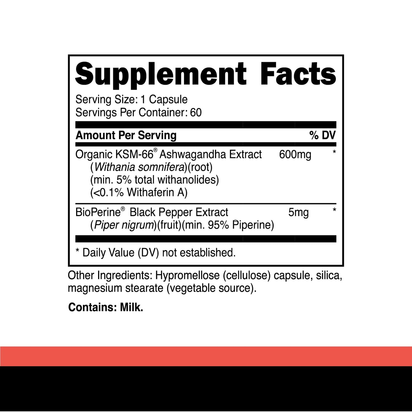 Primal KSM-66 Ashwagandha Complex – 60 Capsules (600 mg per Serving) | BioPerine, Gluten Free, Non-GMO