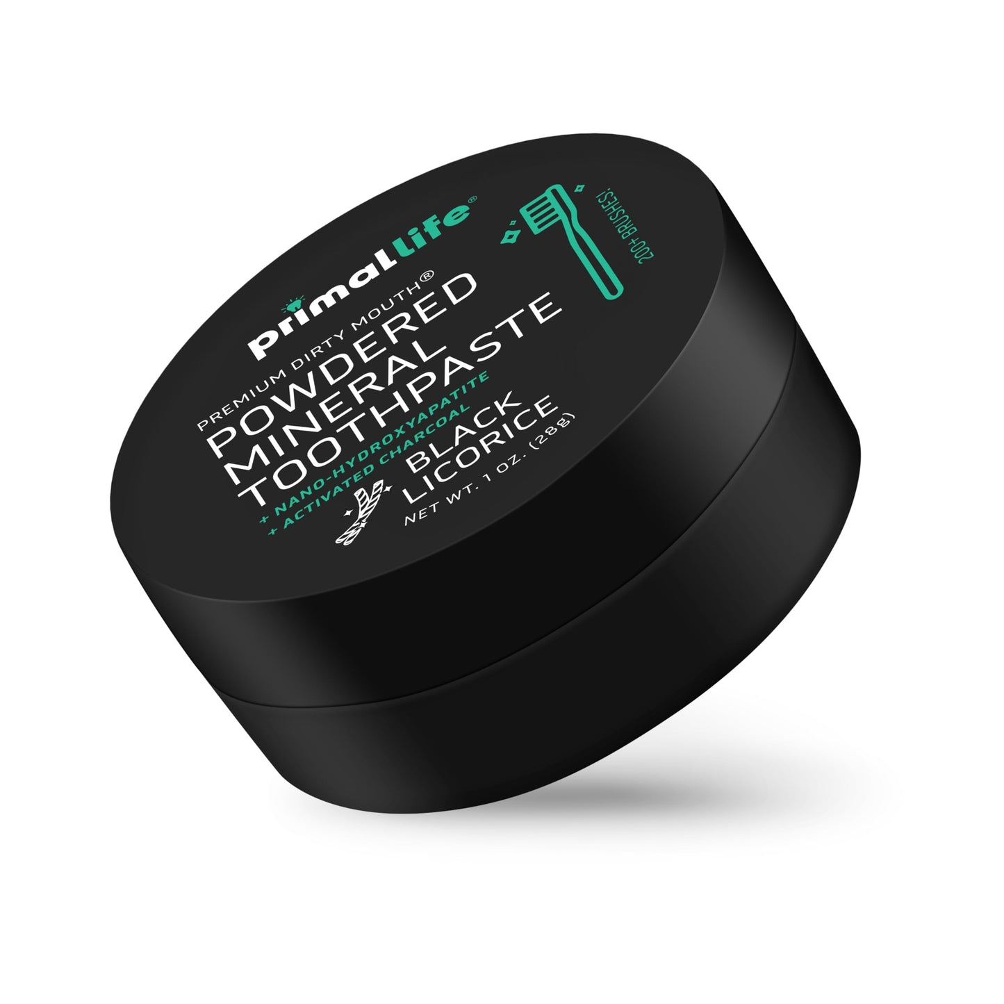 Primal Life Organics Dirty Mouth Toothpowder – Charcoal Black Licorice, 1 oz