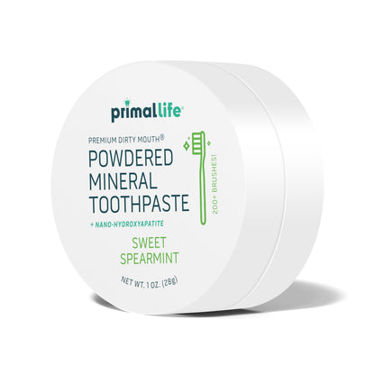 Primal Life Organics Dirty Mouth Toothpowder – Organic Vegan Sweet Spearmint 1 oz