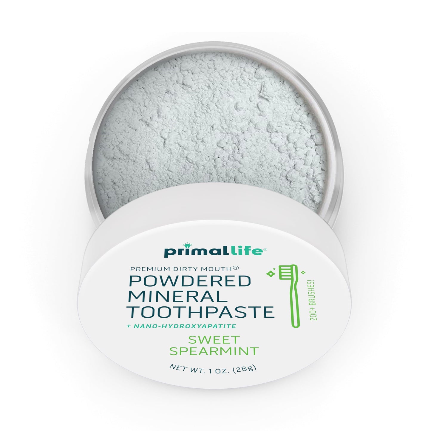 Primal Life Organics Dirty Mouth Toothpowder – Organic Vegan Sweet Spearmint 1 oz