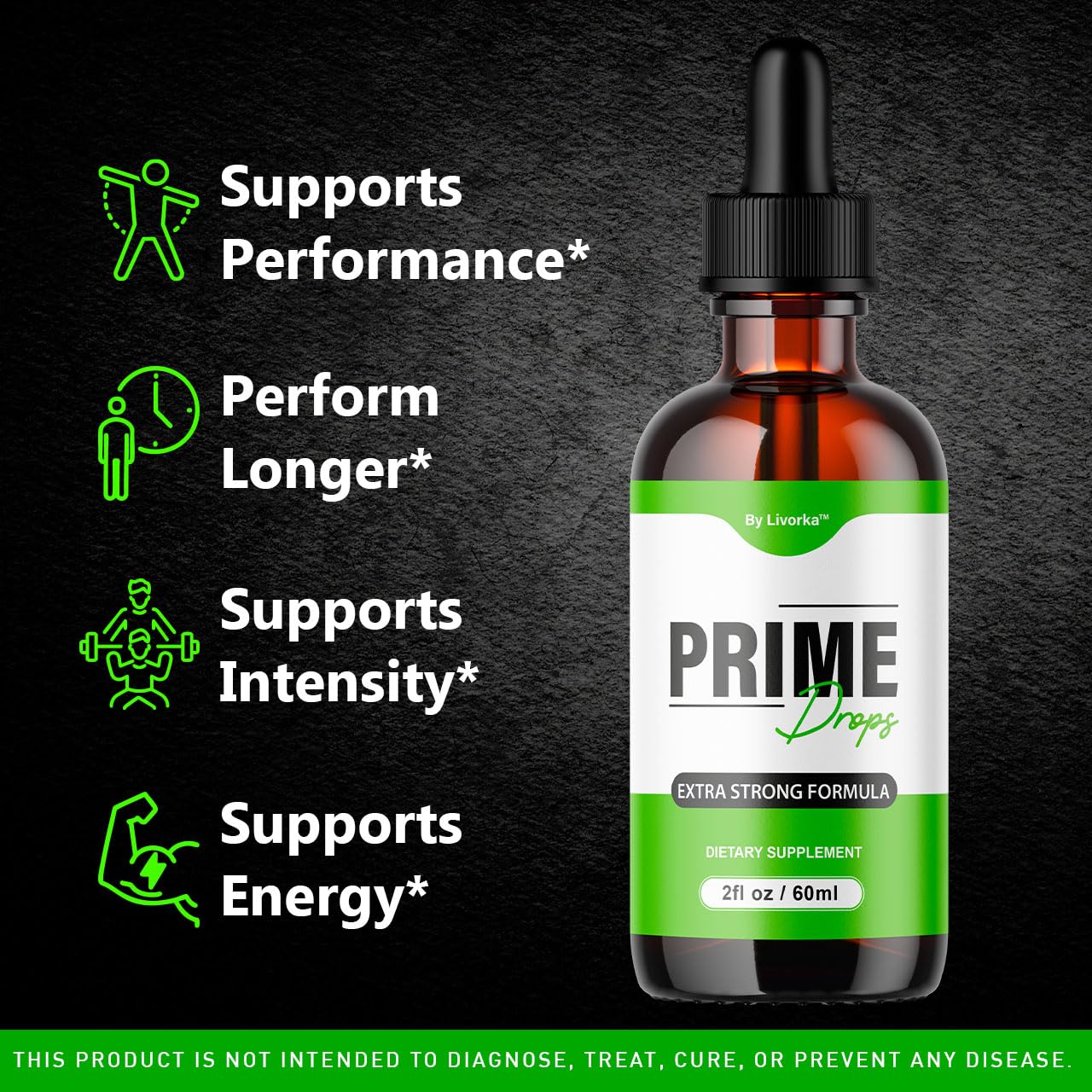 Prime Drops for Men – Liquid All-Natural Supplement, Maximum Strength