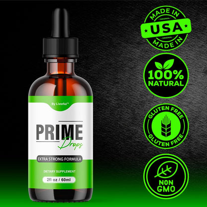 Prime Drops for Men – Liquid All-Natural Supplement, Maximum Strength