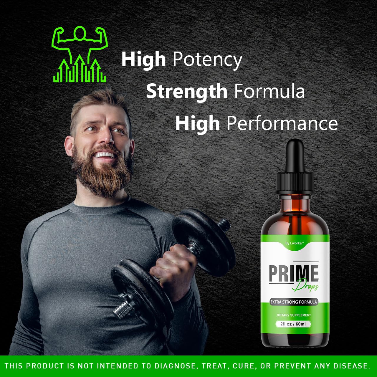 Prime Drops for Men – Liquid All-Natural Supplement, Maximum Strength