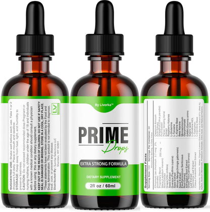 Prime Drops for Men – Liquid All-Natural Supplement, Maximum Strength