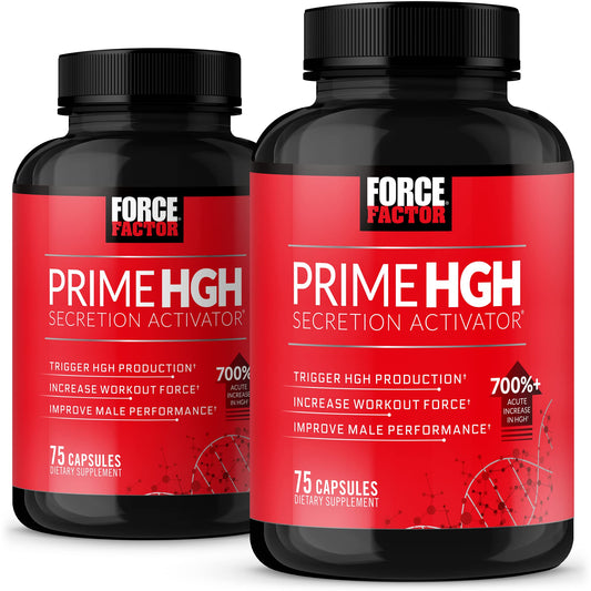 Force Factor Prime HGH Secretion Activator – 2-Pack, 150 Capsules | AlphaSize for HGH Support & Enhanced Workout Performance