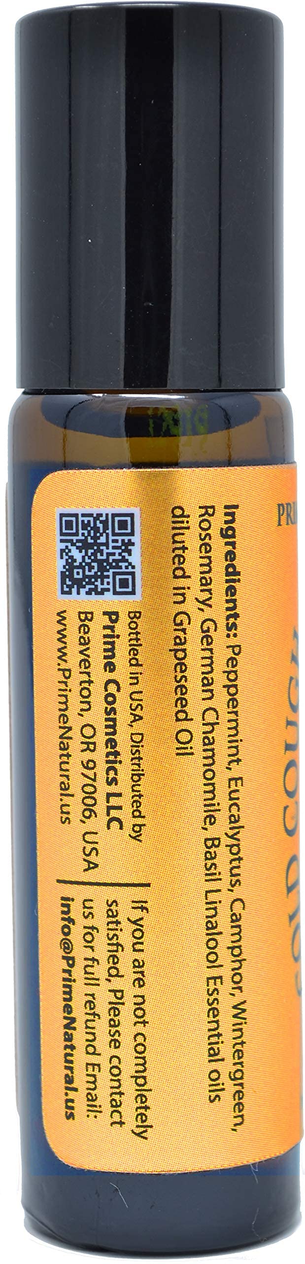 Prime Natural Cold Cough Congestion Relief Essential Oil Roll-On 10ml