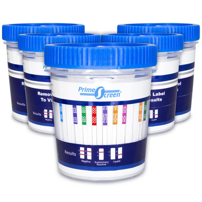 Prime Screen 12 Panel Drug Test Kit – Instant Urine Test for THC, AMP, BAR, BZO, COC, MAMP, MDMA, MOP/OPI, MTD, OXY, PCP, TCA - 300 Cut-Off | TDOA-7125 5 Pack