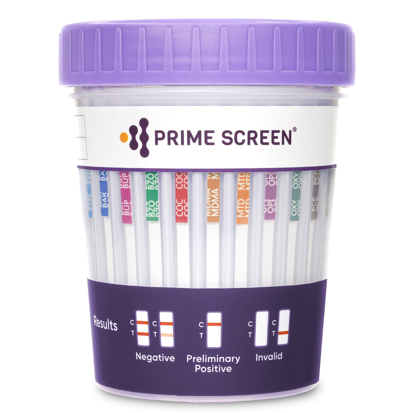 Prime Screen 12-Panel Drug Test Cup Kit (50 Pack) – AMP,BAR,BUP,BZO,COC,MDMA,MTD,OPI,OXY,PCP,TCA,THC – CDOA-3124
